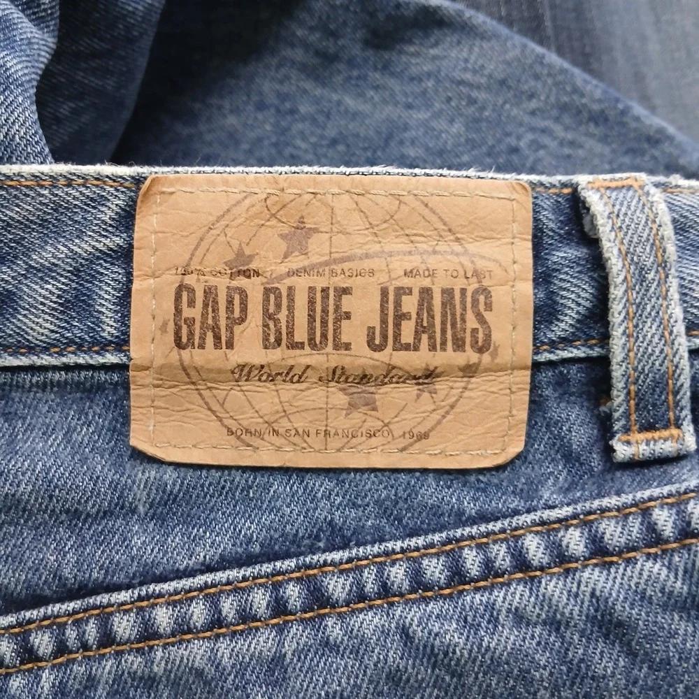 Vintage 90s GAP Reverse‎ Fit High Waisted Tapered Mom Jeans Regular Medium Wash